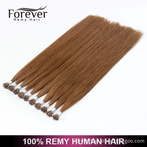 Xuchang Forever 100% remy Human cuticles Hair Italian Keratin top quality double drawn 26 inch i-tip hair extension